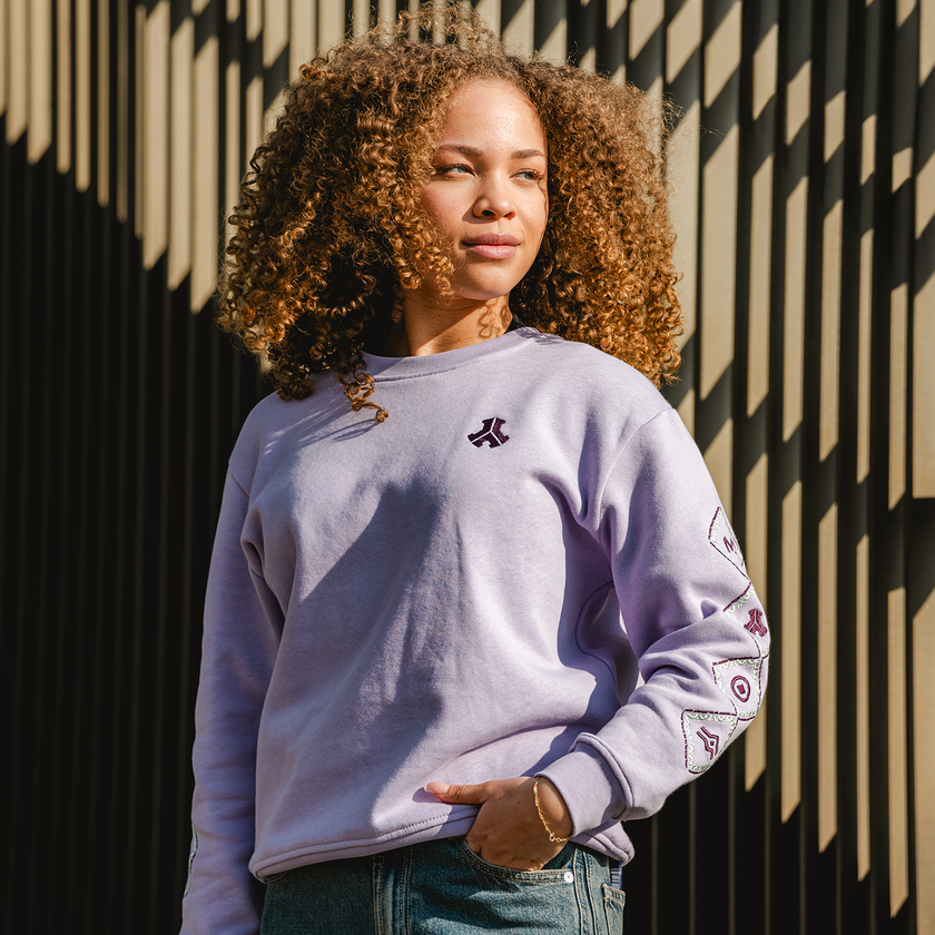 Defqon.1 Lilac Boyfriend Crewneck-Q-dance Store - Hardstyle merchandise
