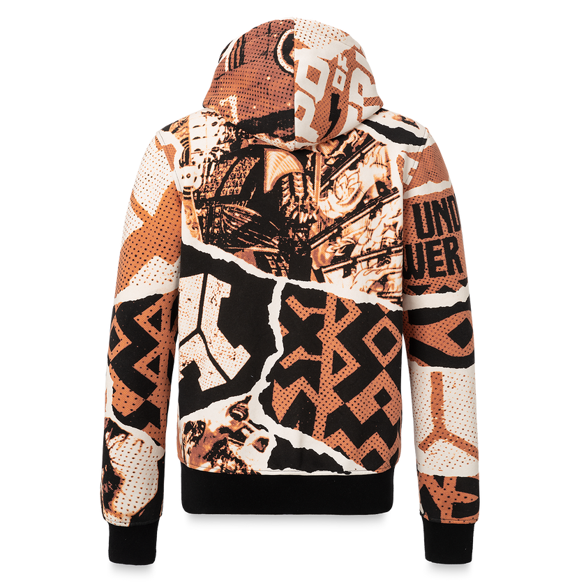 Defqon.1 Hooded zip collage orange