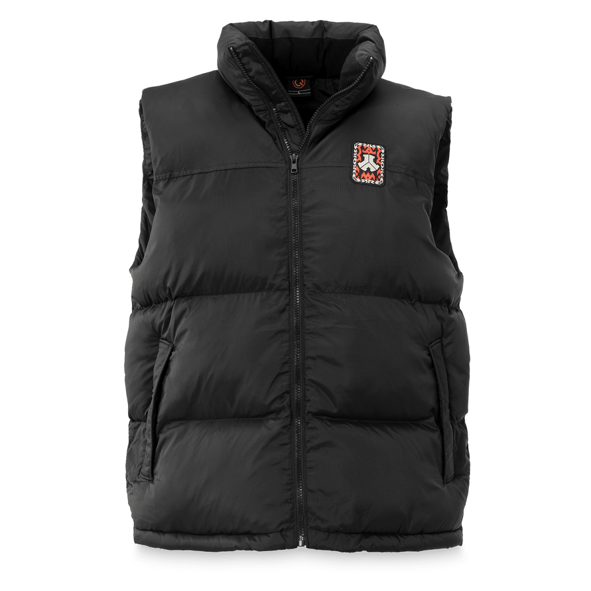 Defqon.1 Puffer Bodywarmer – Black with Chest Patch & Back Logo