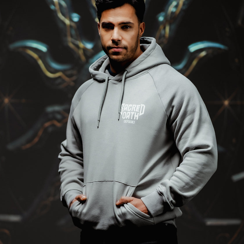 Defqon.1 Sacred Oath Misty Grey oversized Hoodie