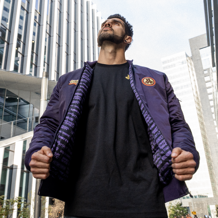 Defqon.1 Bomber Jacket Legends 25 Years Plum Color