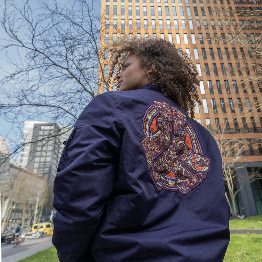 Defqon.1 Bomber Jacket Legends 25 Years Plum Color