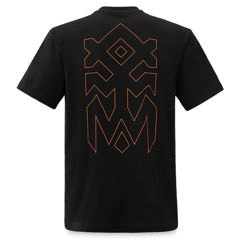 Defqon.1 Orange outline oversized t-shirt black