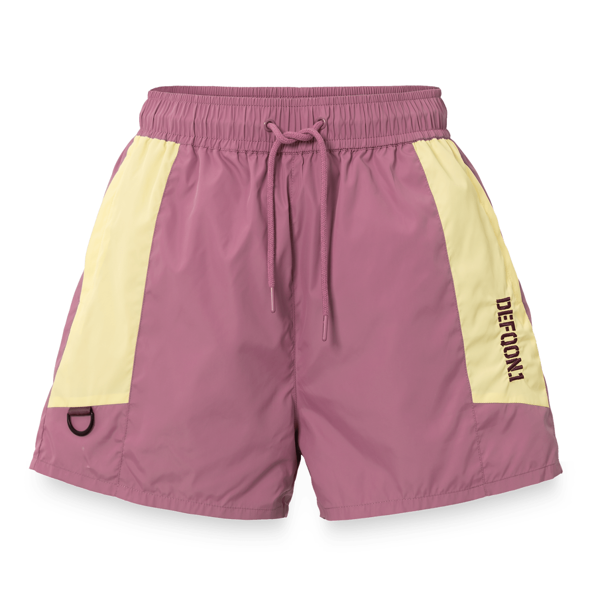 Defqon.1 Hardstyle Metal D-Ring Track Shorts Vintage Pink | Q-dance