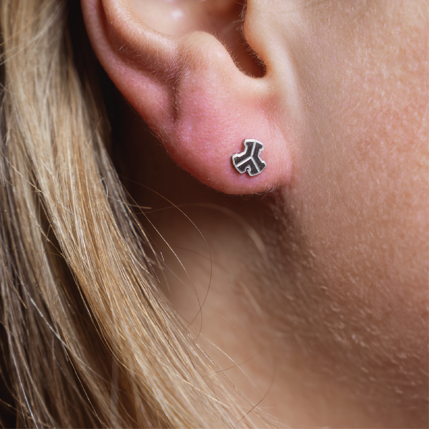 Defqon.1 Silver ear studs