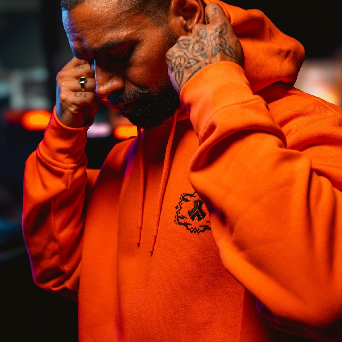 Defqon.1 Festival Hoodie – Warm Orange Boxy Fit