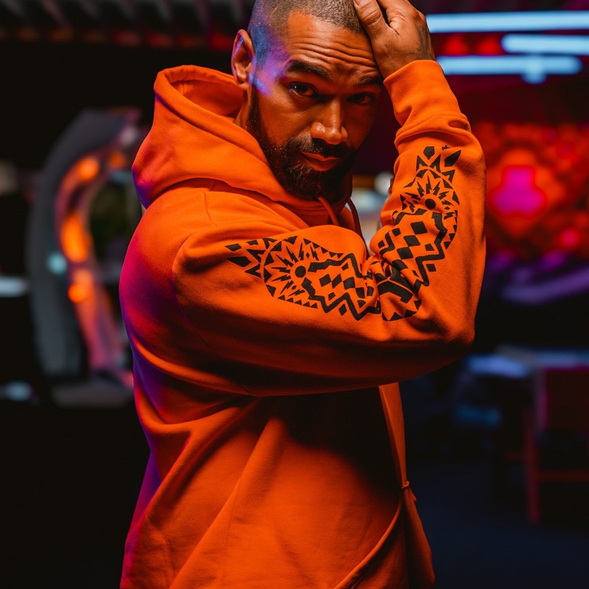 Defqon.1 Festival Hoodie – Warm Orange Boxy Fit